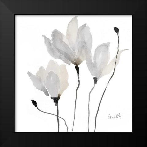 Tonal Sway Black Modern Wood Framed Art Print by Loreth, Lanie