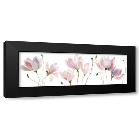 Floral Sway Panel I Black Modern Wood Framed Art Print with Double Matting by Loreth, Lanie
