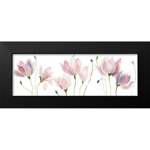 Floral Sway Panel I Black Modern Wood Framed Art Print by Loreth, Lanie