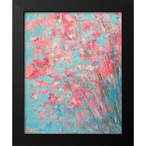 Apple Blossoms Black Modern Wood Framed Art Print by Coolick, Ann Marie