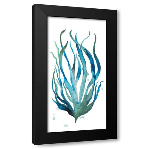 Aqua Creatures III Black Modern Wood Framed Art Print with Double Matting by Medley, Elizabeth