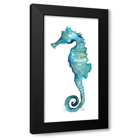 Aqua Creatures II Black Modern Wood Framed Art Print with Double Matting by Medley, Elizabeth