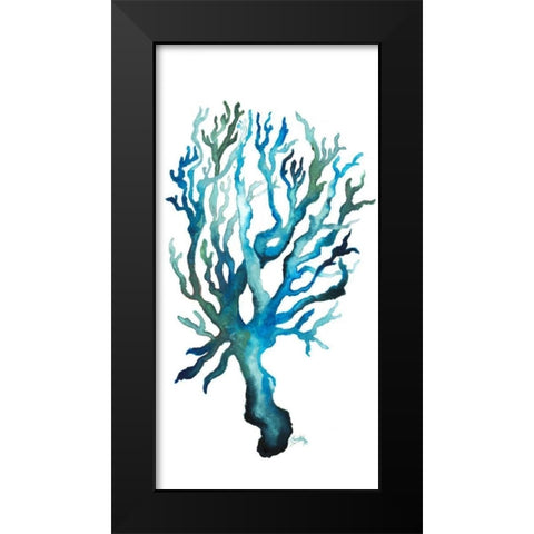 Aqua Creatures IV Black Modern Wood Framed Art Print by Medley, Elizabeth