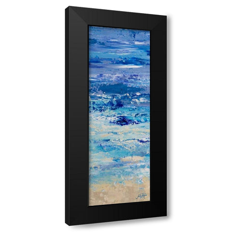 Oceans in Abstract Panel I Black Modern Wood Framed Art Print with Double Matting by DeRice, Julie