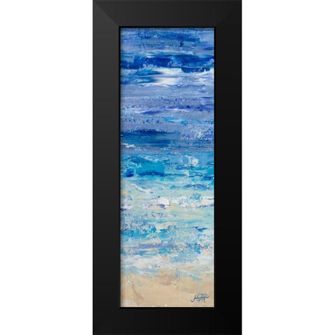 Oceans in Abstract Panel II Black Modern Wood Framed Art Print by DeRice, Julie