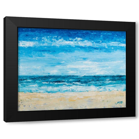 Crashing Waves Black Modern Wood Framed Art Print with Double Matting by DeRice, Julie