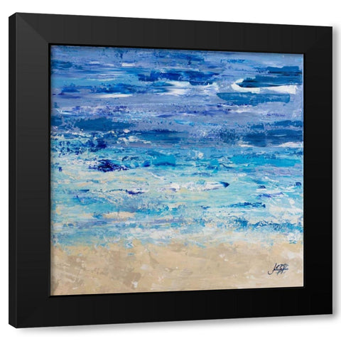 Oceans in Abstract Black Modern Wood Framed Art Print with Double Matting by DeRice, Julie