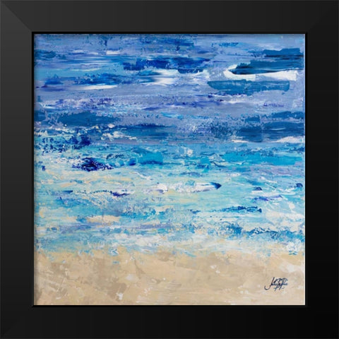Oceans in Abstract Black Modern Wood Framed Art Print by DeRice, Julie