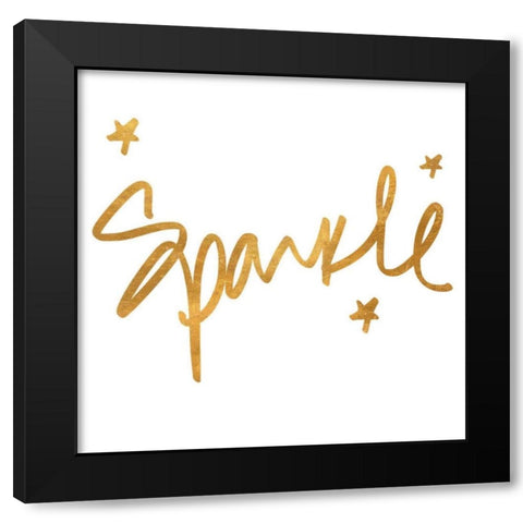 Sparkle Black Modern Wood Framed Art Print by Studio, Sd Graphics