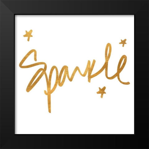 Sparkle Black Modern Wood Framed Art Print by Studio, Sd Graphics