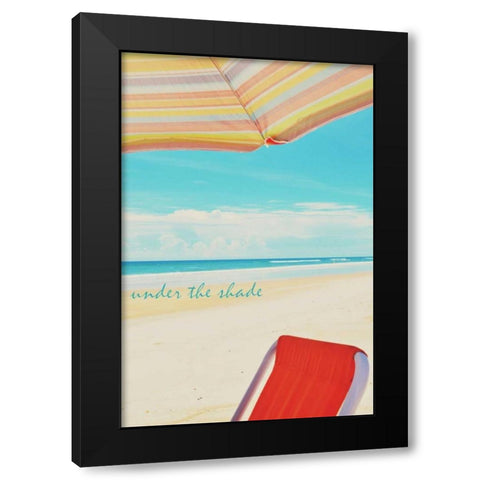 Under The Shade Black Modern Wood Framed Art Print by Peck, Gail