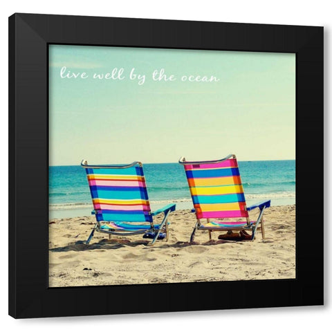 By the Ocean Black Modern Wood Framed Art Print with Double Matting by Peck, Gail