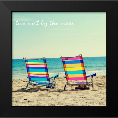 By the Ocean Black Modern Wood Framed Art Print by Peck, Gail