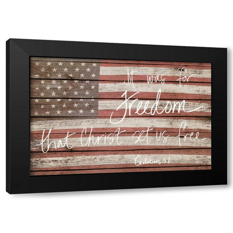 Freedom Black Modern Wood Framed Art Print with Double Matting by Peck, Gail