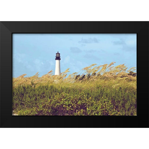 Lighthouse View Black Modern Wood Framed Art Print by Peck, Gail