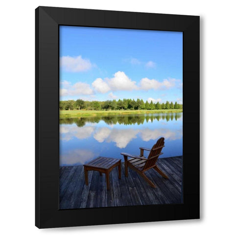 September Afternoon Black Modern Wood Framed Art Print with Double Matting by Peck, Gail
