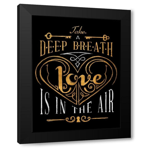 Love is in the Air Black Modern Wood Framed Art Print with Double Matting by SD Graphics Studio