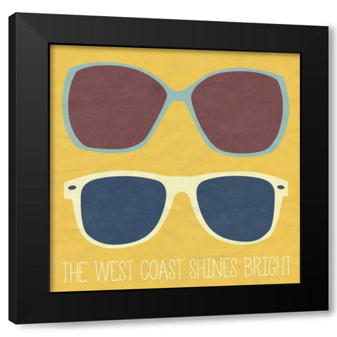 West Coast II Black Modern Wood Framed Art Print by Studio, SD Graphics