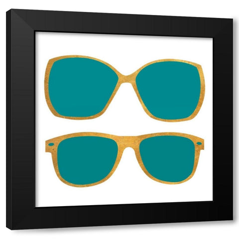 West Coast Shades Black Modern Wood Framed Art Print by SD Graphics Studio