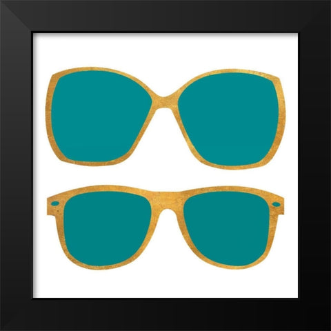 West Coast Shades Black Modern Wood Framed Art Print by SD Graphics Studio