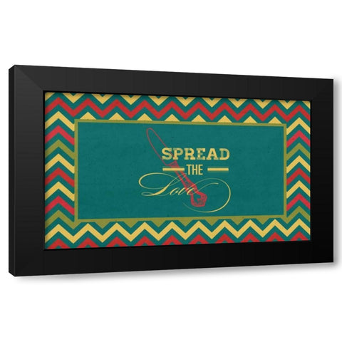 Spread the Love Black Modern Wood Framed Art Print with Double Matting by Studio, Sd Graphics