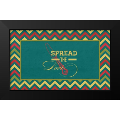 Spread the Love Black Modern Wood Framed Art Print by Studio, Sd Graphics