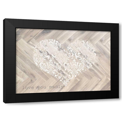 Love You Madly Rectangle Black Modern Wood Framed Art Print with Double Matting by Medley, Elizabeth