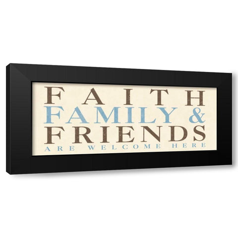 Family Phrase I Black Modern Wood Framed Art Print by SD Graphics Studio