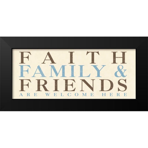 Family Phrase I Black Modern Wood Framed Art Print by SD Graphics Studio