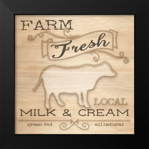 Country Organic Dairy I Black Modern Wood Framed Art Print by Metz, Andi