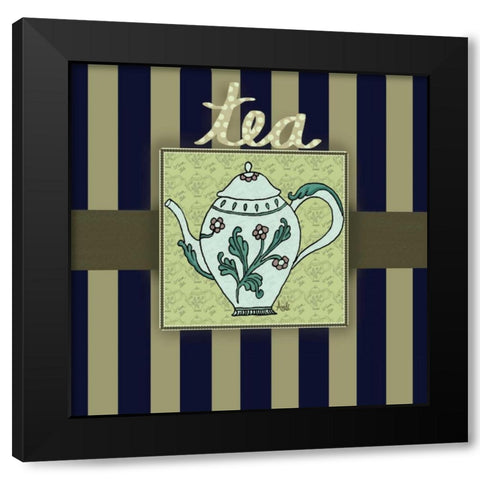 Tea Art I Black Modern Wood Framed Art Print with Double Matting by Metz, Andi