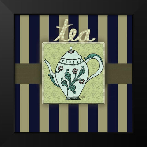 Tea Art I Black Modern Wood Framed Art Print by Metz, Andi