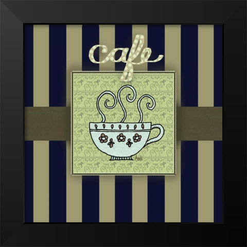 Tea Art II Black Modern Wood Framed Art Print by Metz, Andi