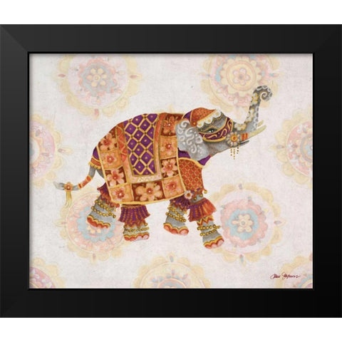Pink Elephant I Black Modern Wood Framed Art Print by Gaynor, Janice
