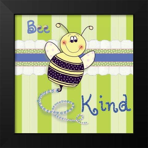 Bee II Black Modern Wood Framed Art Print by Metz, Andi