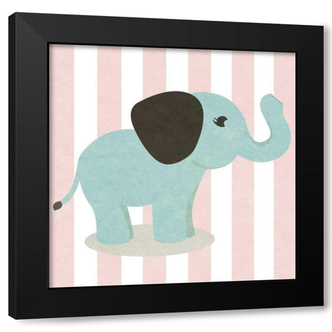 Happy Baby Animals I Black Modern Wood Framed Art Print by Sundance Graphics