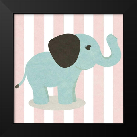 Happy Baby Animals I Black Modern Wood Framed Art Print by Sundance Graphics