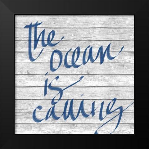 Waves and Ocean I Black Modern Wood Framed Art Print by SD Graphics Studio