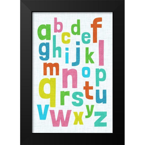 Alphabet of Colors I Black Modern Wood Framed Art Print by Studio, Sd Graphics