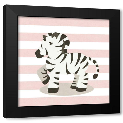 Happy Baby Animals II Black Modern Wood Framed Art Print by Sundance Graphics