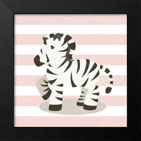 Happy Baby Animals II Black Modern Wood Framed Art Print by Sundance Graphics