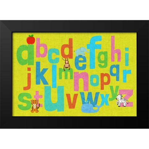 Alphabet of Colors II Black Modern Wood Framed Art Print by Studio, Sd Graphics