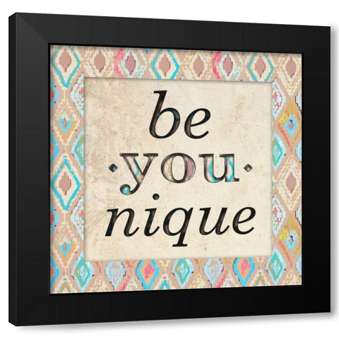 Be You Nique Black Modern Wood Framed Art Print by Biscardi, Nicholas