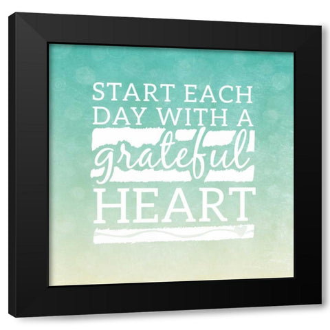 Grateful and Kind I Black Modern Wood Framed Art Print by SD Graphics Studio