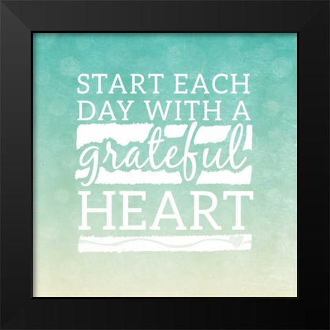 Grateful and Kind I Black Modern Wood Framed Art Print by SD Graphics Studio