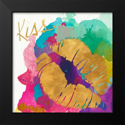 Watercolor Icons III Black Modern Wood Framed Art Print by SD Graphics Studio