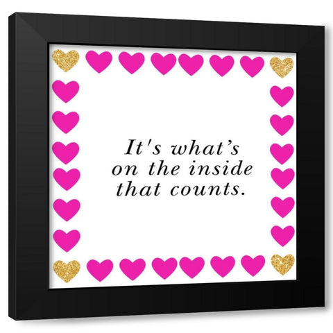 Valetines Forever Black Modern Wood Framed Art Print by Studio, Sd Graphics