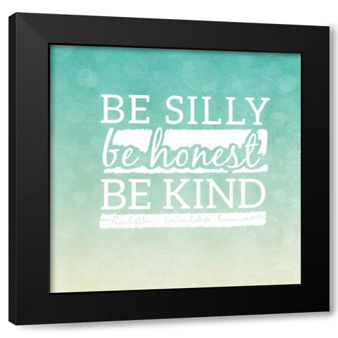 Grateful and Kind II Black Modern Wood Framed Art Print by SD Graphics Studio