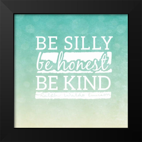 Grateful and Kind II Black Modern Wood Framed Art Print by SD Graphics Studio