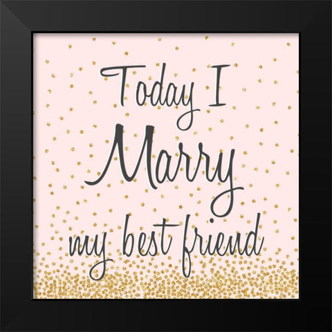 Marry Hearts II Black Modern Wood Framed Art Print by Studio, Sd Graphics